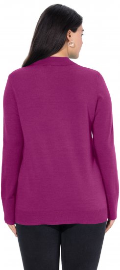 Ulla Popken Long Sleeves Mock Turtleneck Sweater Berry - Bluzy & bluzy z kapturem - 