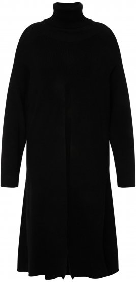 Ulla Popken Long Turtleneck Duster Sweater Black - Bluzy & bluzy z kapturem - 