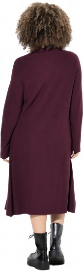 Ulla Popken Long Turtleneck Duster Sweater Plum - Bluzy & bluzy z kapturem - 