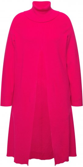 Ulla Popken Long Turtleneck Duster Sweater Red Pink - Bluzy & bluzy z kapturem - 