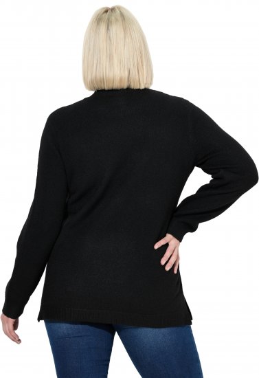 Ulla Popken Whimsical Holiday Sweater Black - Bluzy & bluzy z kapturem - 