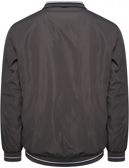 Kam Jeans 444 Premium Harrington Jacket Charcoal - Kurtki Męskie Duże Rozmiary - Kurtki Duże rozmiary 2XL-8XL