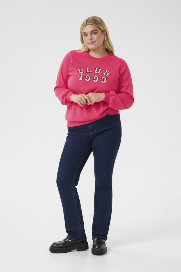 Kaffe Curve Violi Sweatshirt Raspberry Pink - Bluzy - 