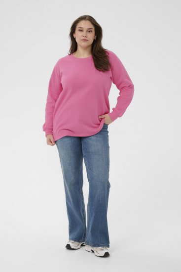 Kaffe Curve Sus Sweatshirt Pink Power - Bluzy - 