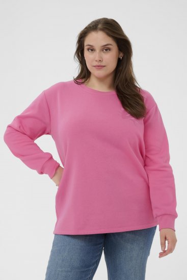 Kaffe Curve Sus Sweatshirt Pink Power - Bluzy - 