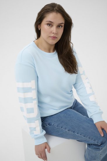 Kaffe Curve Mila Sweatshirt Nantucket Breeze Blue - Bluzy - 