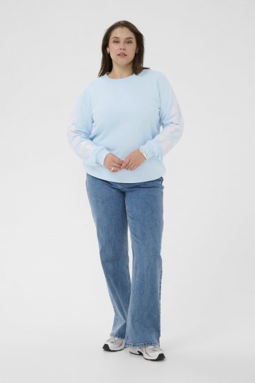 Kaffe Curve Mila Sweatshirt Nantucket Breeze Blue - Bluzy - 