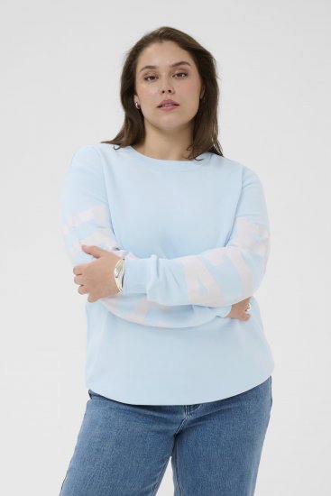 Kaffe Curve Mila Sweatshirt Nantucket Breeze Blue - Bluzy - 