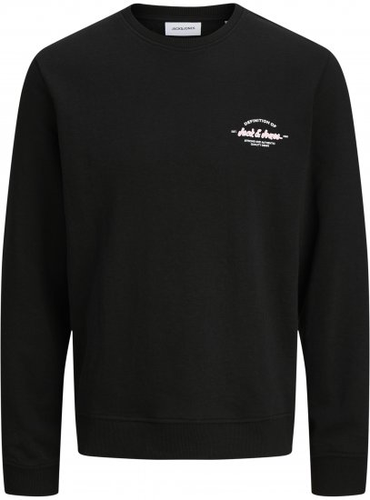 Jack & Jones Brandon Sweatshirt Black - Bluzy & bluzy z kapturem - Bluzy & Bluzy z kapturem 2XL-12XL
