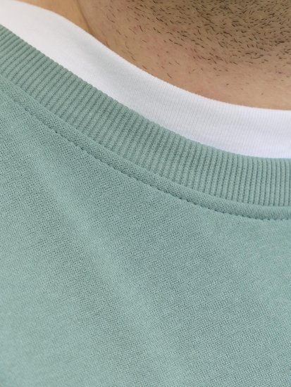 Jack & Jones Brandon Sweatshirt Turquoise - Bluzy & bluzy z kapturem - Bluzy & Bluzy z kapturem 2XL-12XL