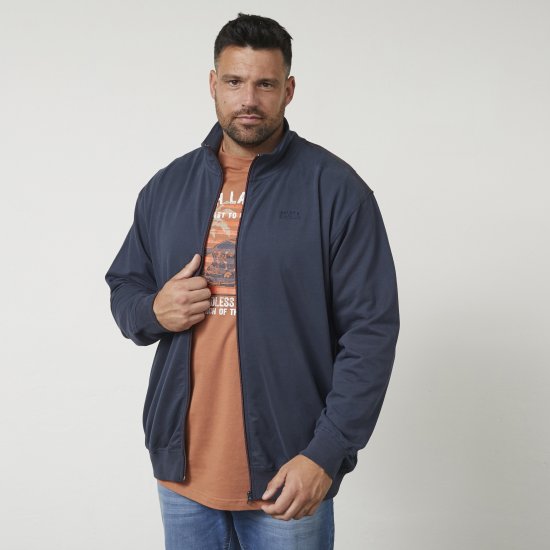 North Latitude 61140 Miękki Kardigan Dresowy Granatowy - Bluzy & bluzy z kapturem - Bluzy & Bluzy z kapturem 2XL-12XL