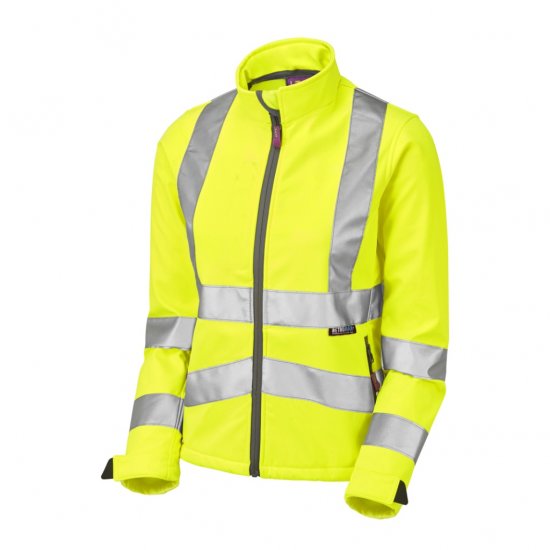 Leo Honeywell EcoViz Women's Softshell Jacket Yellow - Odzież robocza - 