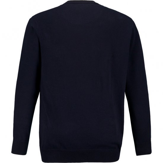 JP1880 Pullover Sweater Dark Navy TALL - ODZIEŻ MĘSKA MT-6XLT - WYSOKIE-rozmiary
