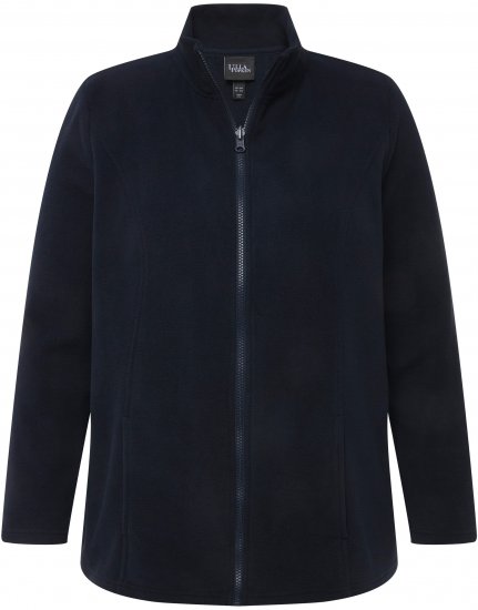 Ulla Popken Modular Fleece Zip Front Jacket Navy - Bluzy & bluzy z kapturem - 