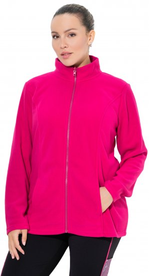 Ulla Popken Modular Fleece Zip Front Jacket Light Heather - Bluzy & bluzy z kapturem - 