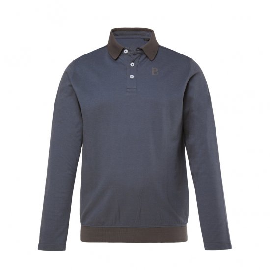 Boston Park Polo Shirt Long Sleeve Pique Grey - Koszulki polo - Koszulki Polo 2XL-8XL
