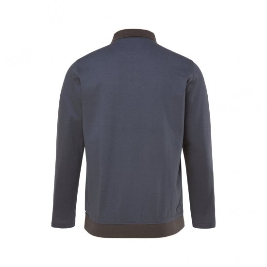 Boston Park Polo Shirt Long Sleeve Pique Grey - Koszulki polo - Koszulki Polo 2XL-8XL