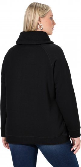 Ulla Popken Rhinestone Snowflake Turtleneck Sweatshirt Black - Bluzy & bluzy z kapturem - 