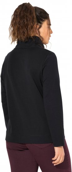 Ulla Popken Stand-Up Collar Long Sleeve Sweatshirt Black - Bluzy & bluzy z kapturem - 