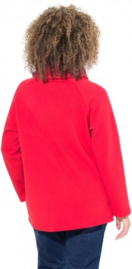 Ulla Popken Sparkling Candy Cane Graphic Sweatshirt Salsa - Bluzy & bluzy z kapturem - 