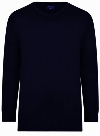 Espionage KW031 V-Neck Pullover Navy - Bluzy & bluzy z kapturem - Bluzy & Bluzy z kapturem 2XL-12XL