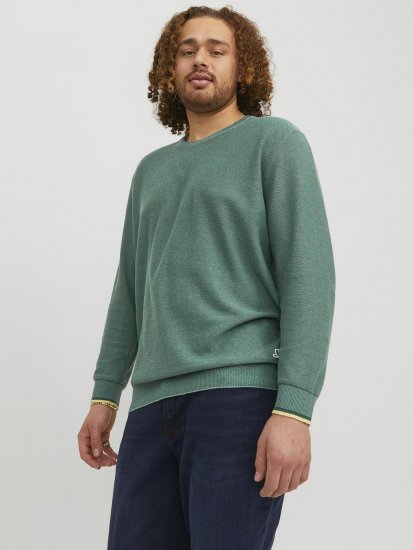 Jack & Jones Logan Spring Knitted Pillover Grey - Bluzy & bluzy z kapturem - Bluzy & Bluzy z kapturem 2XL-12XL
