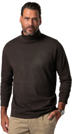 JP1880 Turtleneck Sweatshirt Long Sleeve Dark Brown - Bluzy & bluzy z kapturem - Bluzy & Bluzy z kapturem 2XL-12XL
