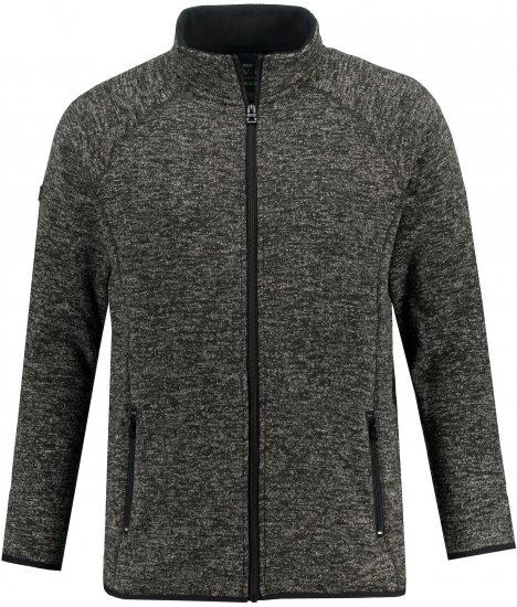 JAY-PI Knitted Fleece Jacket Gray - Kurtki Męskie Duże Rozmiary - Kurtki Duże rozmiary 2XL-8XL