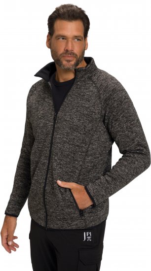 JAY-PI Knitted Fleece Jacket Gray - Kurtki Męskie Duże Rozmiary - Kurtki Duże rozmiary 2XL-8XL