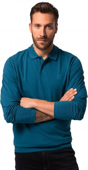 JP1880 Polo Shirt Long Sleeve Blue - Koszulki polo - Koszulki Polo 2XL-8XL
