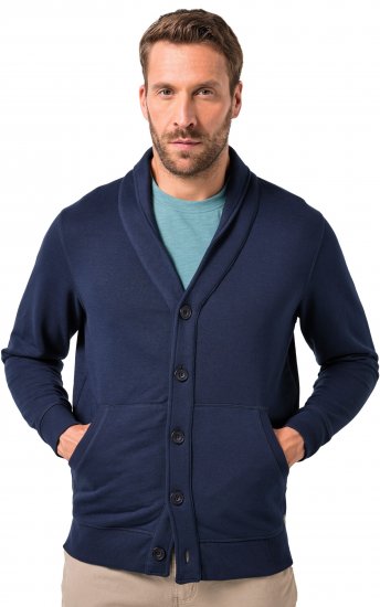 JP1880 Sweat Jacket Shawl Collar Navy - Bluzy & bluzy z kapturem - Bluzy & Bluzy z kapturem 2XL-12XL