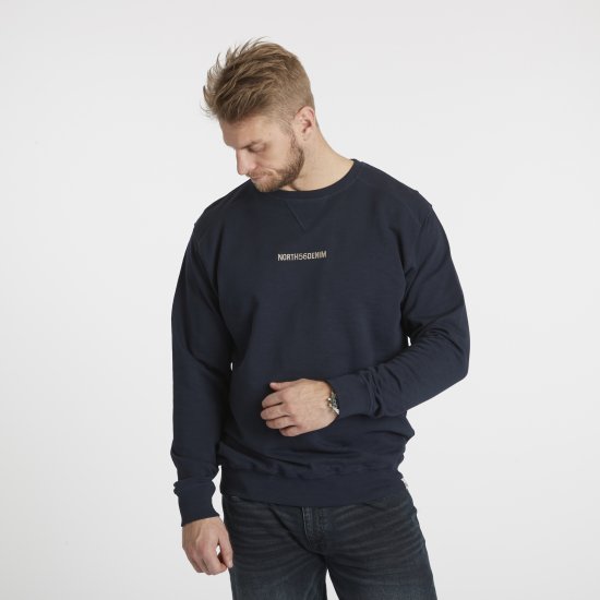 North Latitude Denim Logo Sweatshirt Navy Blue TALL - TALL bluzy - 