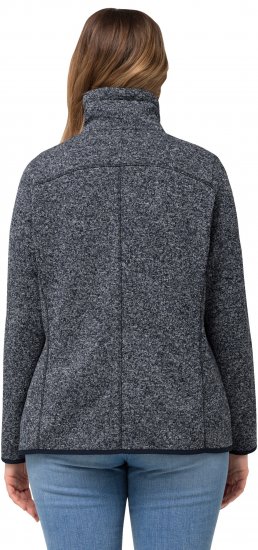 Ulla Popken Heather Knit Fleece Jacket Navy - Bluzy & bluzy z kapturem - 