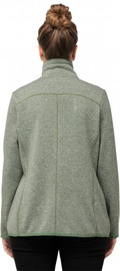 Ulla Popken Heather Knit Fleece Jacket Mint Green - Bluzy & bluzy z kapturem - 