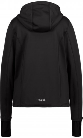 Ulla Popken HYPRAR Zip Front Hooded Stretch Sweatshirt Black - Bluzy & bluzy z kapturem - 