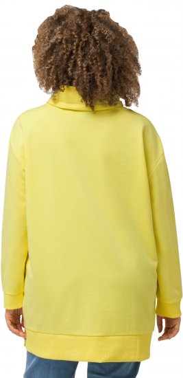 Ulla Popken Embossed Letter Sweatshirt Lemon Yellow - Bluzy & bluzy z kapturem - 