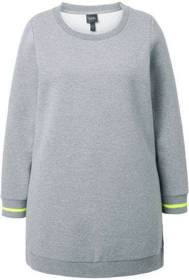 Ulla Popken Nostalgic Escape Oversized Sweatshirt Mouse Grey - Bluzy & bluzy z kapturem - 