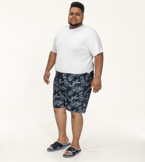 D555 Cleethorpes Hawaii Printed Swimshorts Navy - Odzież kąpielowa - Kąpielówki - 2XL-12XL