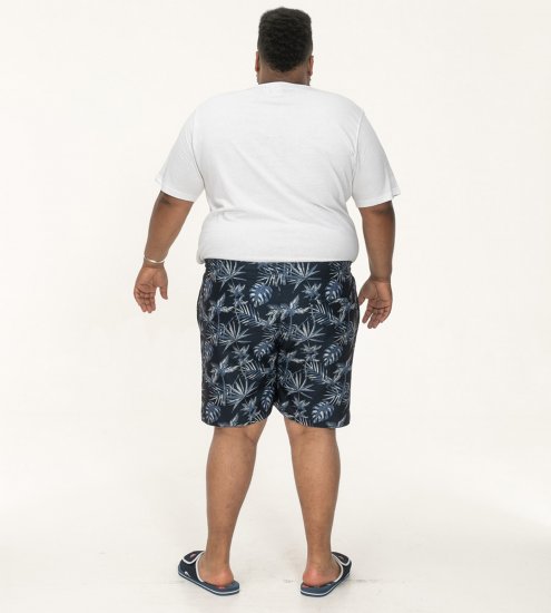 D555 Cleethorpes Hawaii Printed Swimshorts Navy - Odzież kąpielowa - Kąpielówki - 2XL-12XL