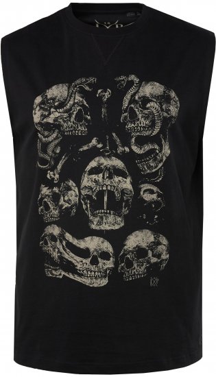 JP1880 Tanktop Skulls Black - Koszulki - T-shirty meskie Duże Rozmiary - 2XL-14XL