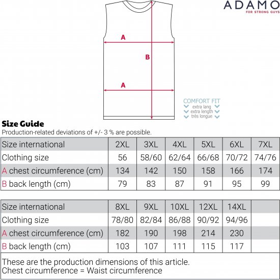 Adamo Motiv Florida Tank Top Black - Koszulki bez rękawów - Koszulki bez rękawów - 2XL-12XL