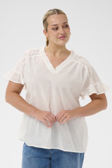 Kaffe Curve Valeria Top Chalk - Topy - 