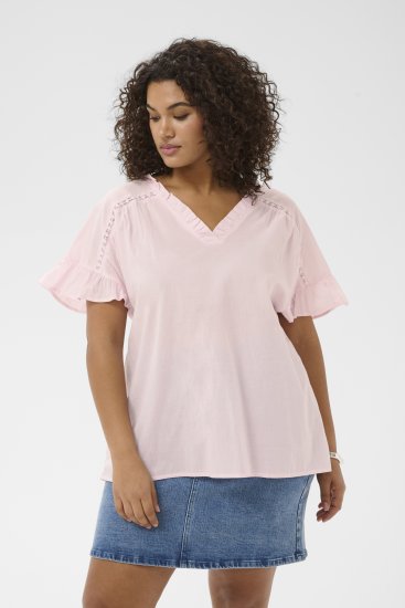 Kaffe Curve Valeria Top Ballerina Pink - Koszulki & topy - 