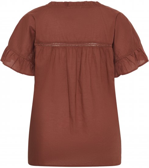 Kaffe Curve Valeria Top Henna Brown - Koszulki & topy - 