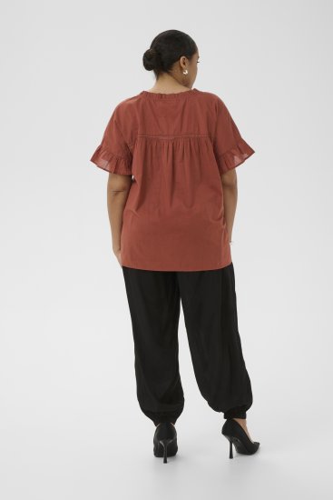 Kaffe Curve Valeria Top Henna Brown - Koszulki & topy - 