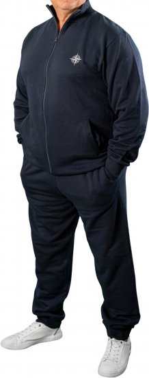 20 Nodi Mistral Tracksuit in Combed Fleece Cotton Navy - Dresy - Dresy męskie duże rozmiary
