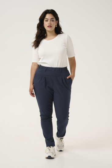 Kaffe Curve Jia Spodnie Północny granat - Jeansy & Spodnie w Dużych Rozmiarach – Plus Size - 