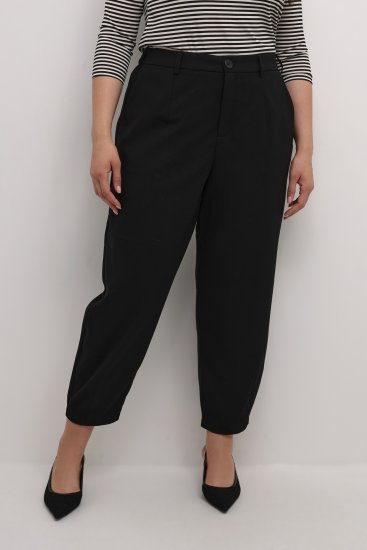 Kaffe Curve Merla Spodnie Głęboka czerń - Jeansy & Spodnie w Dużych Rozmiarach – Plus Size - 