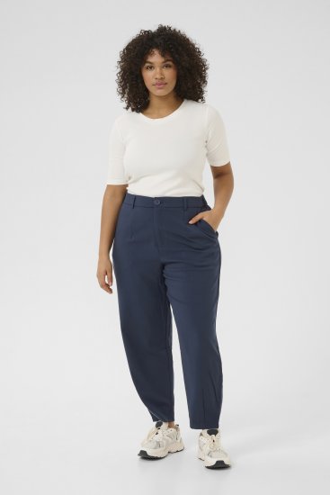 Kaffe Curve Merla Spodnie Północny granat - Jeansy & Spodnie w Dużych Rozmiarach – Plus Size - 