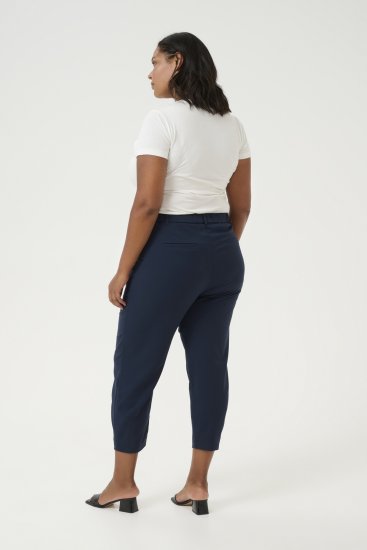 Kaffe Curve Merla Spodnie Północny granat - Jeansy & Spodnie w Dużych Rozmiarach – Plus Size - 